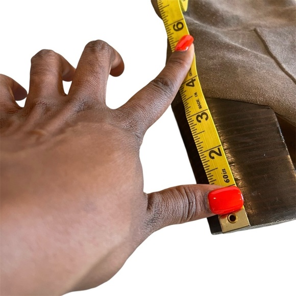 Vince Camuto Sabana Knee High Suede Grey Round Toe Boots with Stacked Heel - Picture 8 of 16